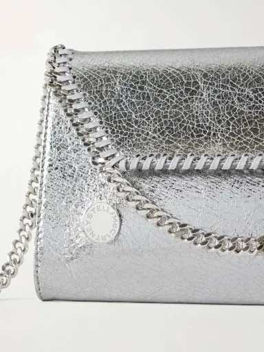 Stella McCartney The Falabella Crinkled Metallic Chain Wallet | Thumbnail 5 Stella McCartney The Falabella Crinkled Metallic Chain Wallet | Thumbnail 5