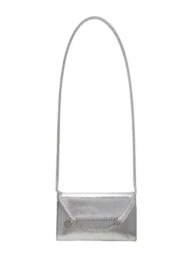 Stella McCartney The Falabella Crinkled Metallic Chain Wallet | Thumbnail 1 Stella McCartney The Falabella Crinkled Metallic Chain Wallet | Thumbnail 1