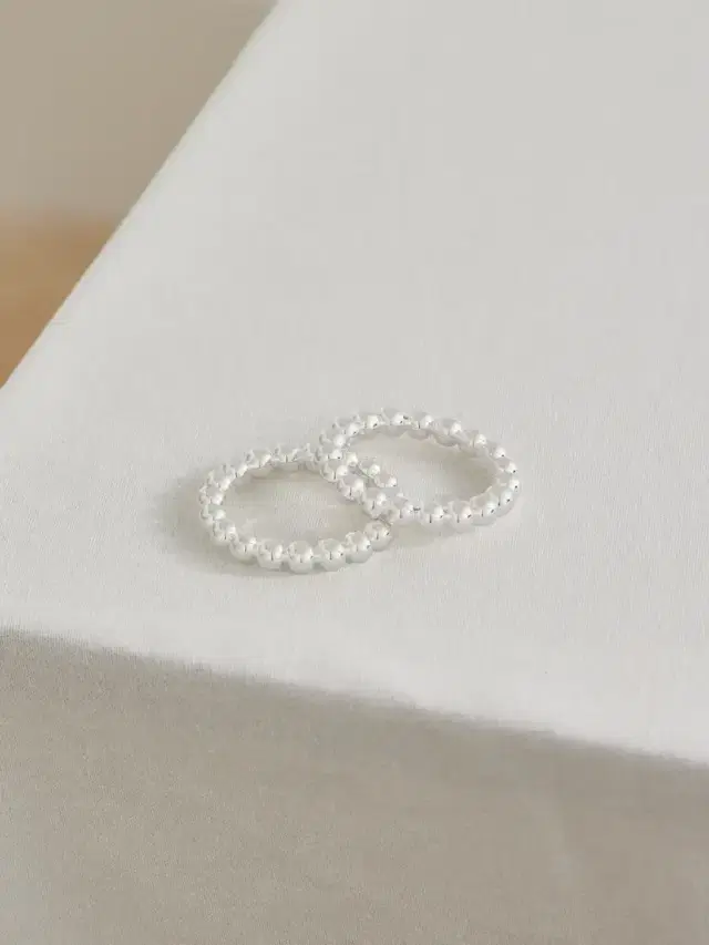 Christofle Perles Set Of Two Silver-plated Napkin Rings