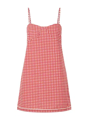 Posse Lindie Gingham Cotton Mini Dress | Thumbnail 1 Posse Lindie Gingham Cotton Mini Dress | Thumbnail 1