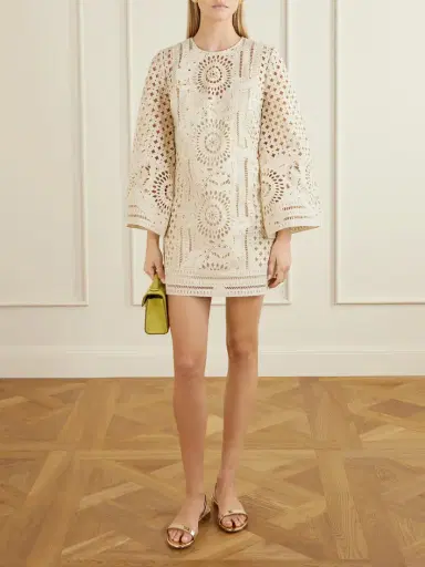 Zimmermann Indra Broderie Anglaise Cotton Mini Dress | Thumbnail 2