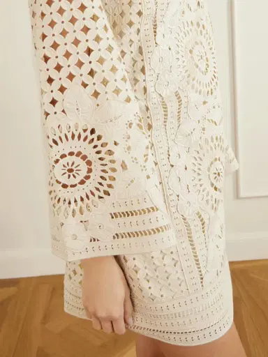 Zimmermann Indra Broderie Anglaise Cotton Mini Dress | Thumbnail 4