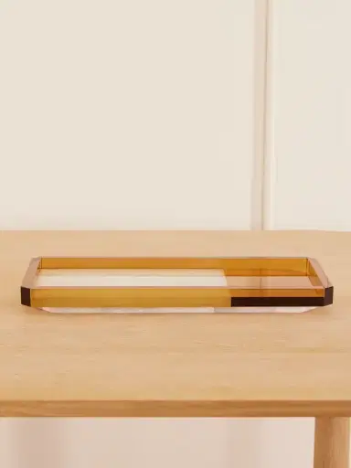 Reflections Copenhagen Shadow Crystal And Onyx Tray | Thumbnail 1