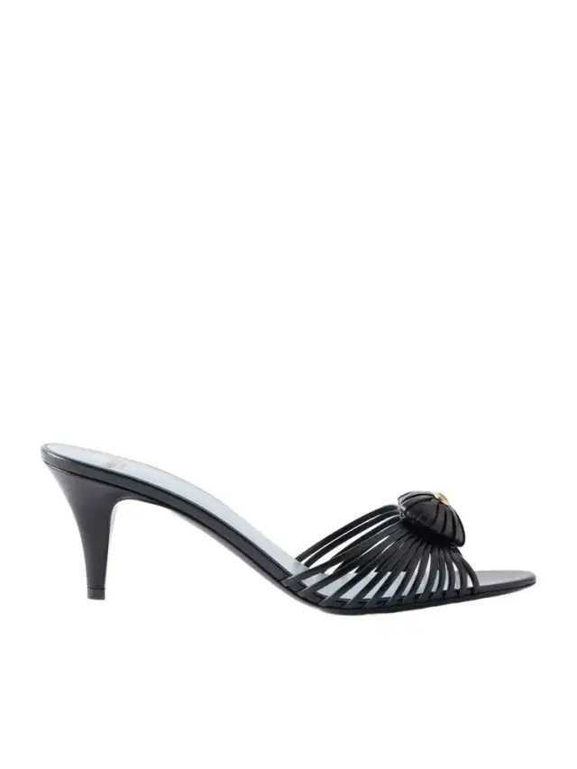 Valentino Garavani Striped Leather Mid Heel