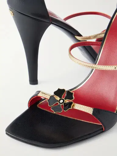 Valentino Garavani Cuffie Enamelled Flower High Heel Sandals | Thumbnail 5