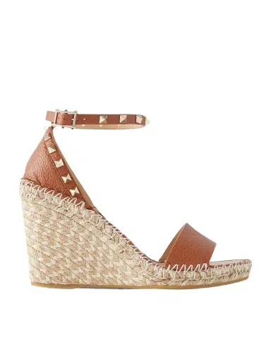 Valentino Garavani Rockstud Double Leather Espadrillas Sandals | Thumbnail 1