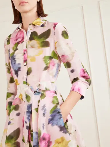Carolina Herrera Floral-print Linen And Silk-blend Gown | Thumbnail 4 Carolina Herrera Floral-print Linen And Silk-blend Gown | Thumbnail 4