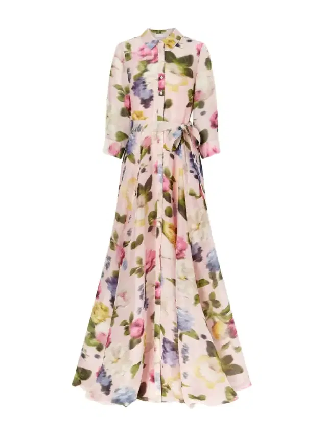 Carolina Herrera Floral-print Linen And Silk-blend Gown
