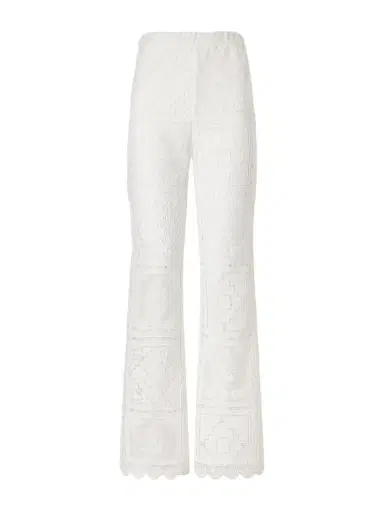 Zimmermann Aster Embroidered Mesh Flared Pants | Thumbnail 1 Zimmermann Aster Embroidered Mesh Flared Pants | Thumbnail 1
