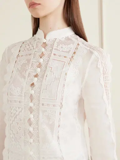 Zimmermann Aster Embroidered Blouse | Thumbnail 4