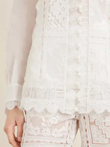 Zimmermann Aster Embroidered Blouse | Thumbnail 5