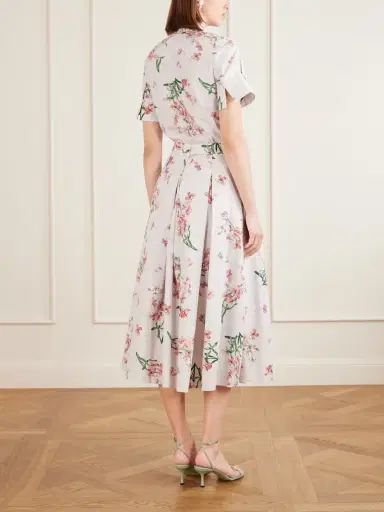 Erdem Pleated Floral-print Cotton-poplin Midi Skirt | Thumbnail 3 Erdem Pleated Floral-print Cotton-poplin Midi Skirt | Thumbnail 3