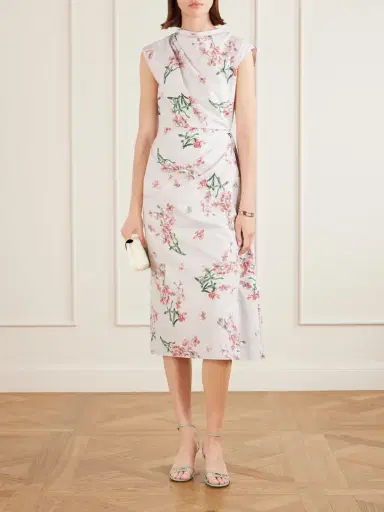 Erdem Floral-print Cotton-poplin Midi Dress | Thumbnail 2