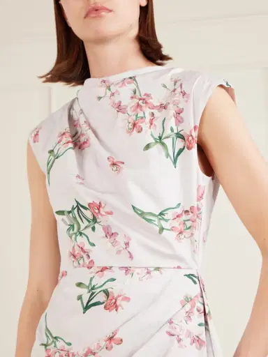 Erdem Floral-print Cotton-poplin Midi Dress | Thumbnail 4