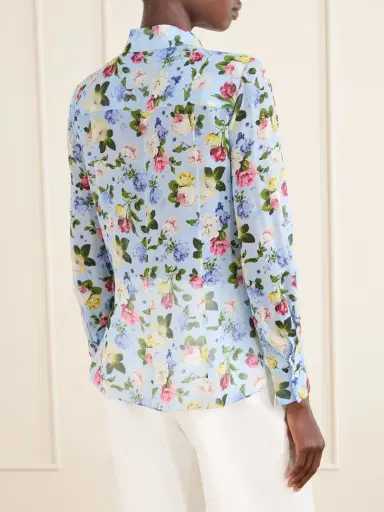Carolina Herrera Isabella Garden Floral-print Silk-chiiffon Blouse | Thumbnail 4 Carolina Herrera Isabella Garden Floral-print Silk-chiiffon Blouse | Thumbnail 4