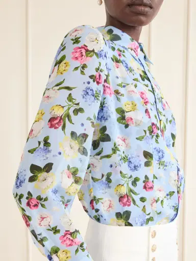 Carolina Herrera Isabella Garden Floral-print Silk-chiiffon Blouse | Thumbnail 5 Carolina Herrera Isabella Garden Floral-print Silk-chiiffon Blouse | Thumbnail 5