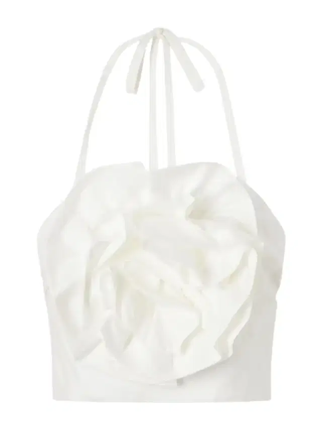 Carolina Herrera Floral-appliquéd Cotton-blend Halterneck Top