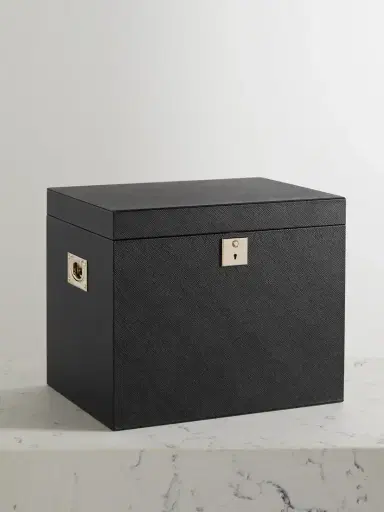 Smythson Deluxe Panama Textured-leather Jewelry Box | Thumbnail 5