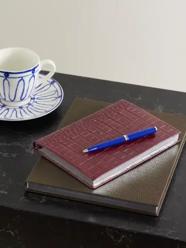 Smythson Soho Croc-effect Leather Notebook | Thumbnail 2
