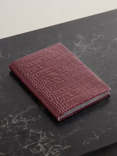 Smythson Soho Croc-effect Leather Notebook | Thumbnail 1