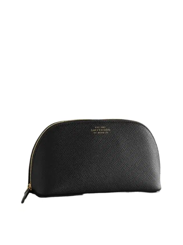 Smythson Panama Textured-leather Cosmetics Case