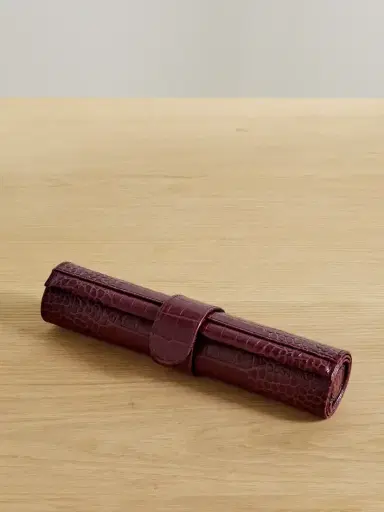 Smythson Croc-effect Leather Backgammon Roll | Thumbnail 4 Smythson Croc-effect Leather Backgammon Roll | Thumbnail 4