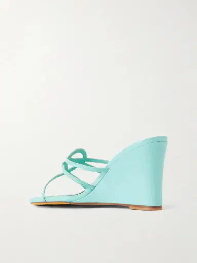 Maryam Nassir Zadeh 70 Opera Leather Wedge Sandals | Thumbnail 3