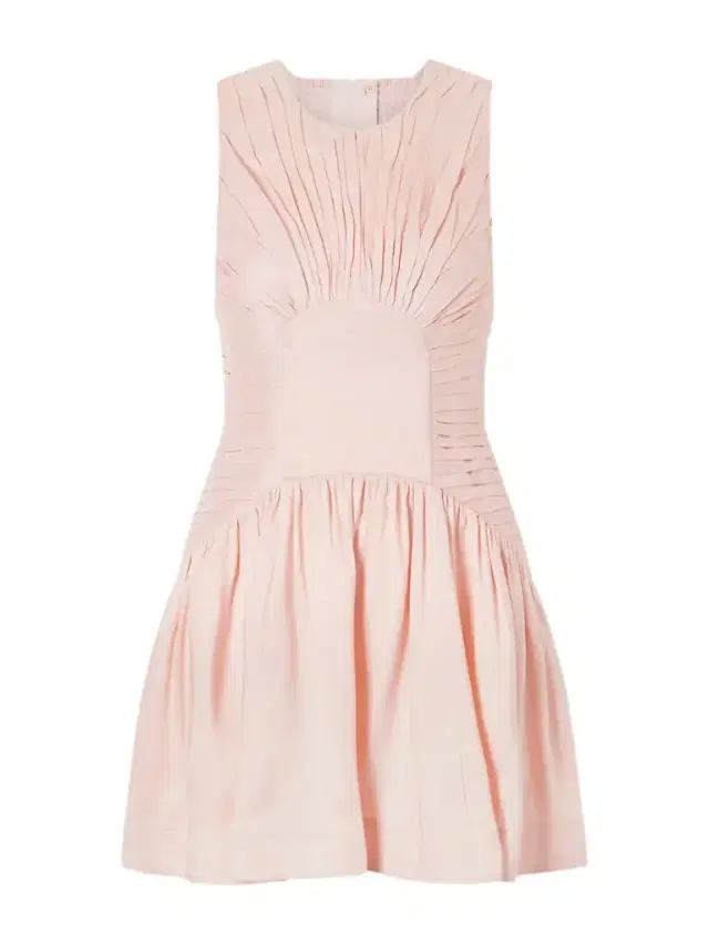 Medea Gathered Linen-blend Mini Dress