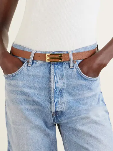 Victoria Beckham Dorian Frame Leather Belt | Thumbnail 2