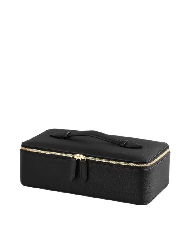 Panama Textured-leather Jewelry Case