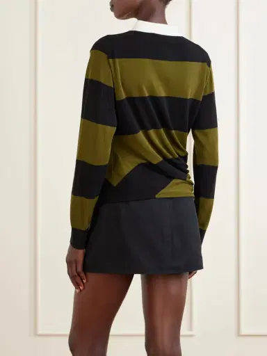 Proenza Schouler Corinna Striped Cotton-knit Polo Shirt | Thumbnail 4 Proenza Schouler Corinna Striped Cotton-knit Polo Shirt | Thumbnail 4