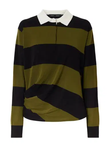 Proenza Schouler Corinna Striped Cotton-knit Polo Shirt | Thumbnail 1 Proenza Schouler Corinna Striped Cotton-knit Polo Shirt | Thumbnail 1