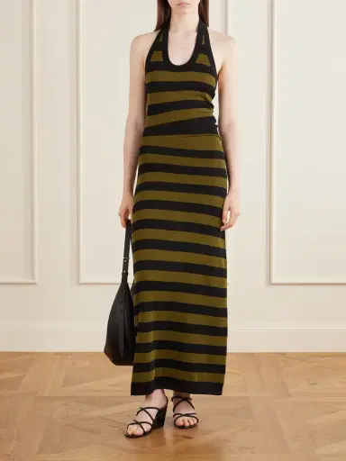 Proenza Schouler Fran Striped Cotton-knit Midi Dress | Thumbnail 2 Proenza Schouler Fran Striped Cotton-knit Midi Dress | Thumbnail 2