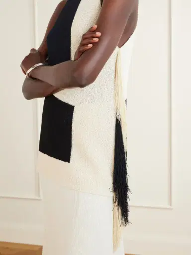 Proenza Schouler Saskia Fringed Intarsia-knit Blouse | Thumbnail 5 Proenza Schouler Saskia Fringed Intarsia-knit Blouse | Thumbnail 5