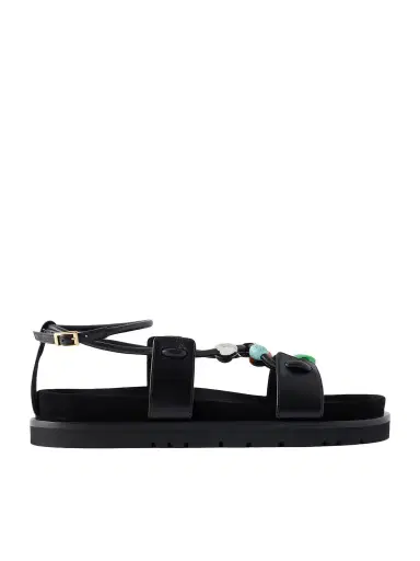 Loewe + Paula's Ibiza Pebble Beads Fussbett Suede Sandals | Thumbnail 1