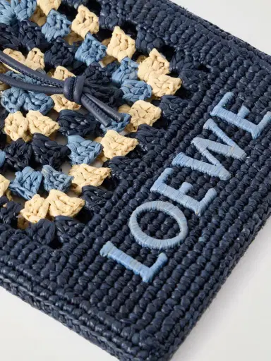 Loewe + Paula's Ibiza Logo-embroidered Leather-trimmed Crocheted Raffia Bucket Bag | Thumbnail 5