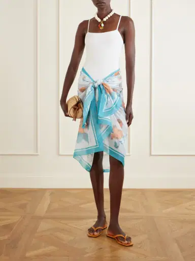 Erdem Floral-print Cotton-voile Pareo | Thumbnail 2 Erdem Floral-print Cotton-voile Pareo | Thumbnail 2