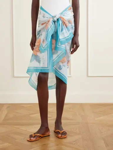 Erdem Floral-print Cotton-voile Pareo | Thumbnail 3 Erdem Floral-print Cotton-voile Pareo | Thumbnail 3