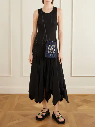Loewe + Paula's Ibiza Pointelle-knit Cotton-jersey Midi Dress | Thumbnail 2
