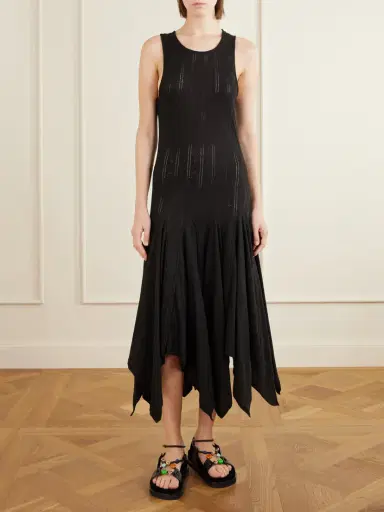Loewe + Paula's Ibiza Pointelle-knit Cotton-jersey Midi Dress | Thumbnail 3