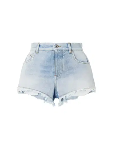 Loewe + Paula's Ibiza Anagram Distressed Straight-leg Denim Shorts | Thumbnail 1 Loewe + Paula's Ibiza Anagram Distressed Straight-leg Denim Shorts | Thumbnail 1