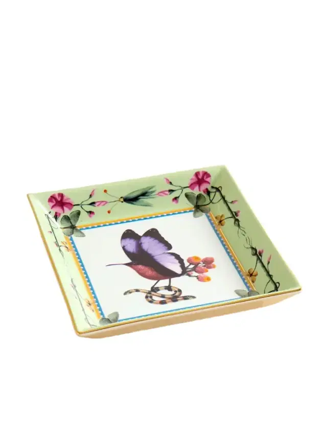 La DoubleJ + Beto Val Gold-plated Porcelain Trinket Tray