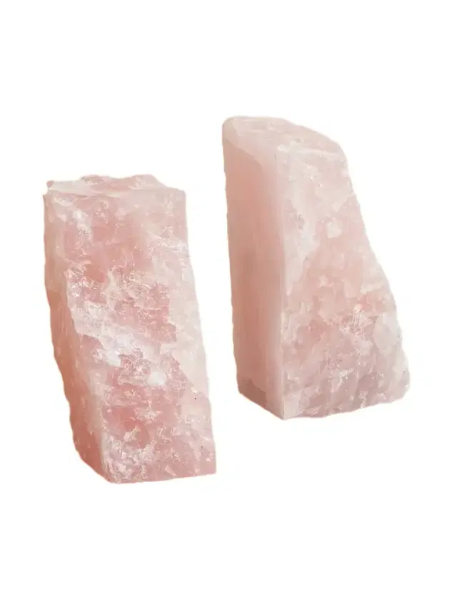 JIA JIA HOME Rose Quartz Bookends