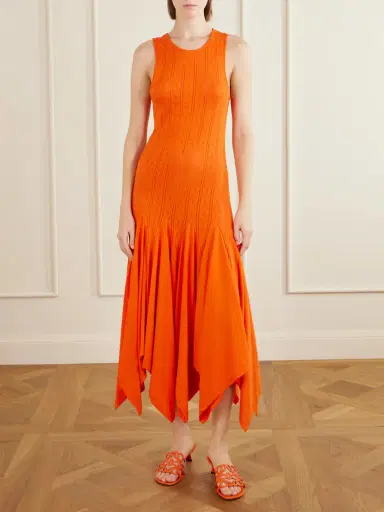 Loewe + Paula's Ibiza Pointelle-knit Cotton-jersey Midi Dress | Thumbnail 3
