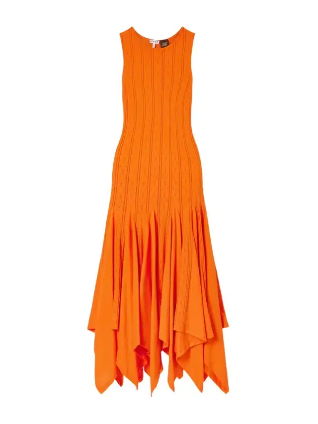 Loewe + Paula's Ibiza Pointelle-knit Cotton-jersey Midi Dress