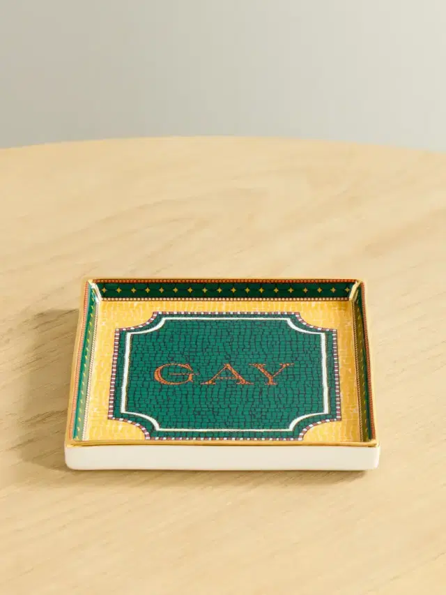La DoubleJ Gold-plated Porcelain Trinket Tray