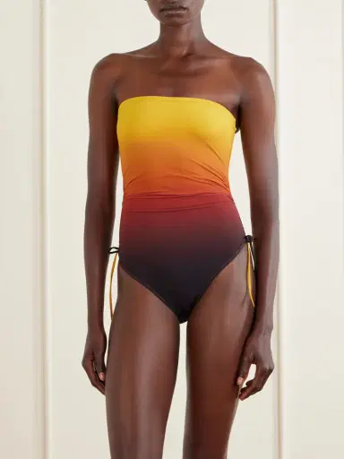 Lido Sessantadue Strapless Ruched Dégradé Swimsuit | Thumbnail 2