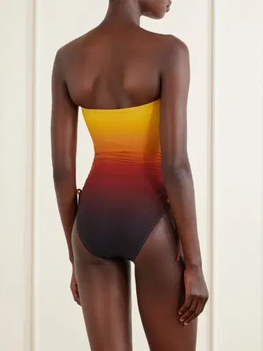 Lido Sessantadue Strapless Ruched Dégradé Swimsuit | Thumbnail 3