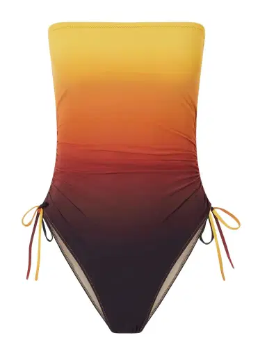 Lido Sessantadue Strapless Ruched Dégradé Swimsuit | Thumbnail 1