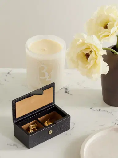 Smythson Panama Mini Textured-leather Jewelry Box | Thumbnail 2